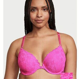 VS - Sexy Tee Lightly Lined Front-Close Lace Demi Bra - 32C